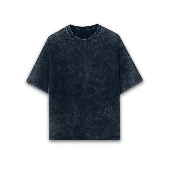 Navy Blue Acid Wash Oversized Classic Tee