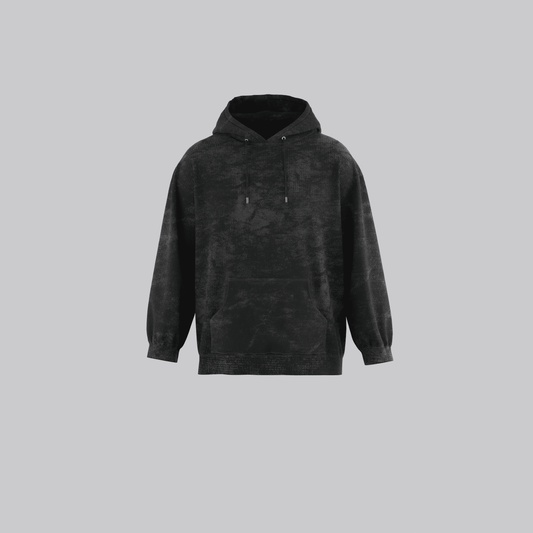 Black Acid Wash Hoodie