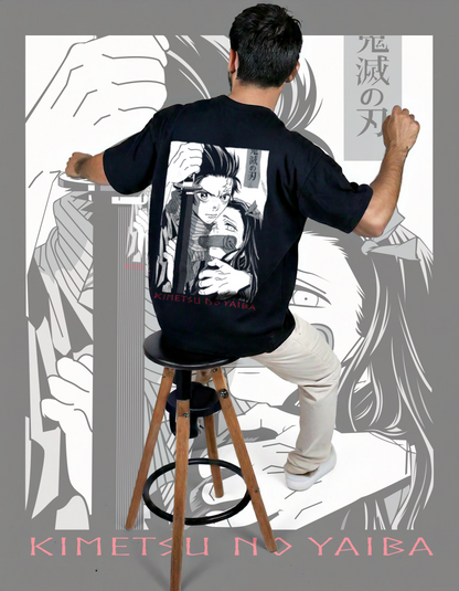 Kimetsu No Yaiba Premium Oversized T-Shirt – Navy Edition