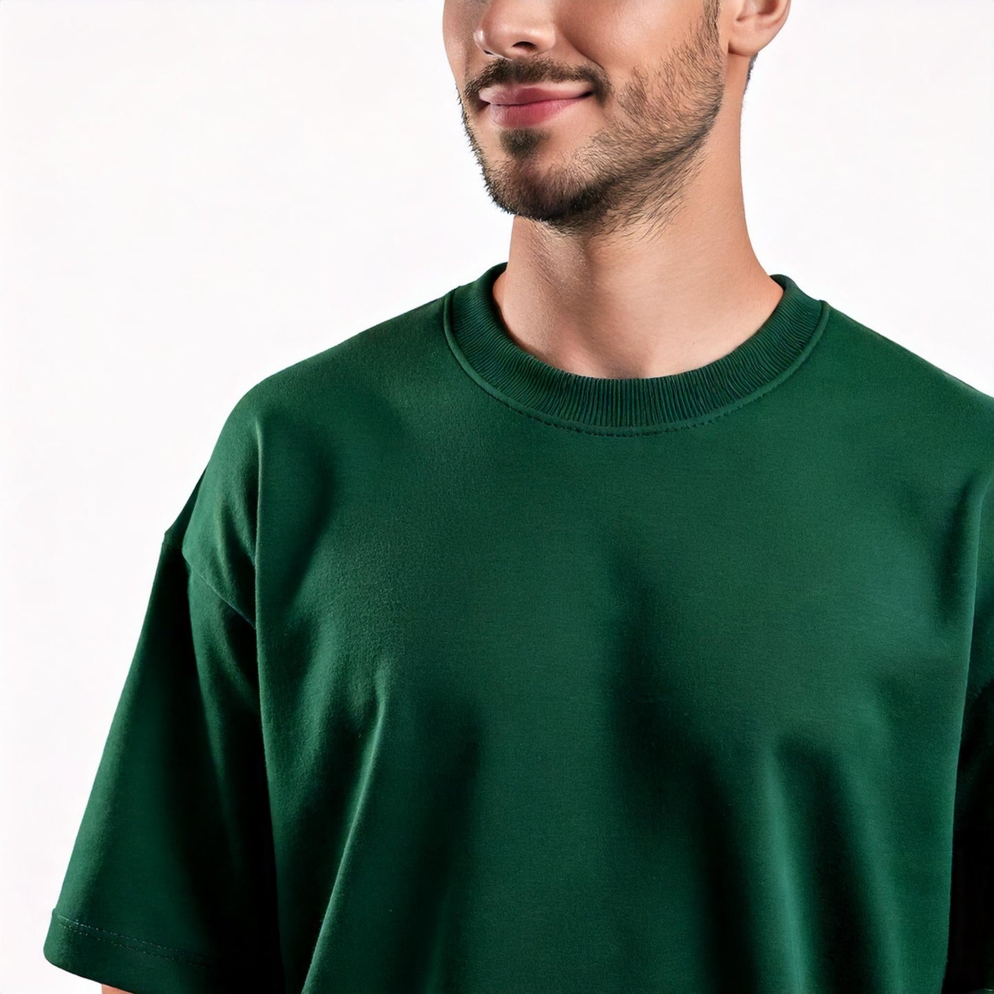 Bottle Green Acid Wash Oversized Classic Tee