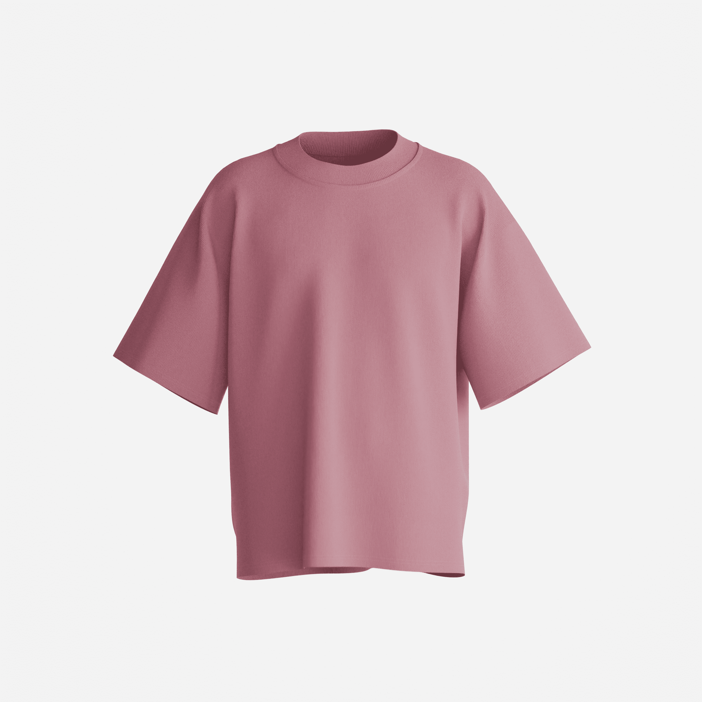 Flamingo Pink French Terry Cotton Oversized Tee