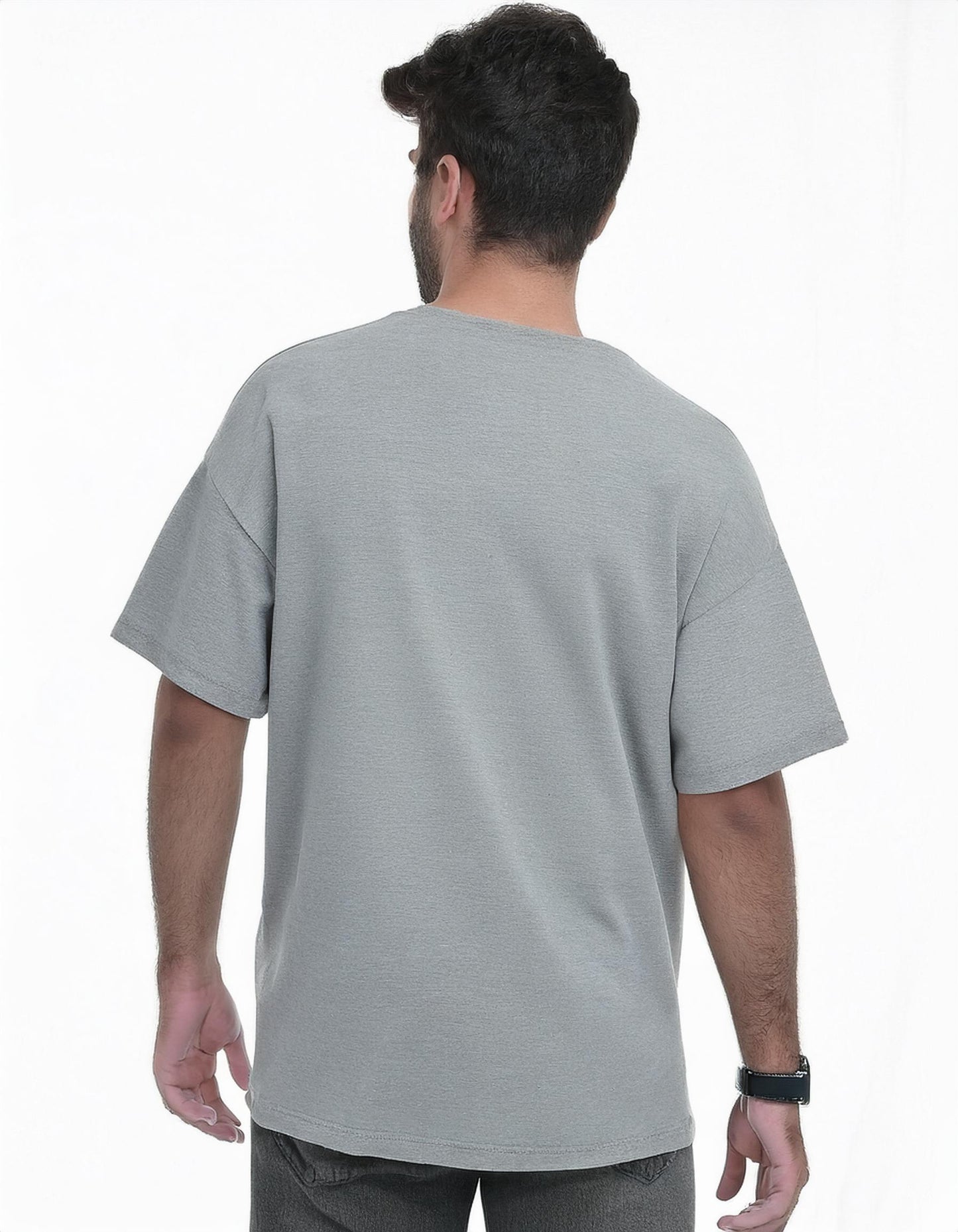 Grey Melange Oversized T-Shirt