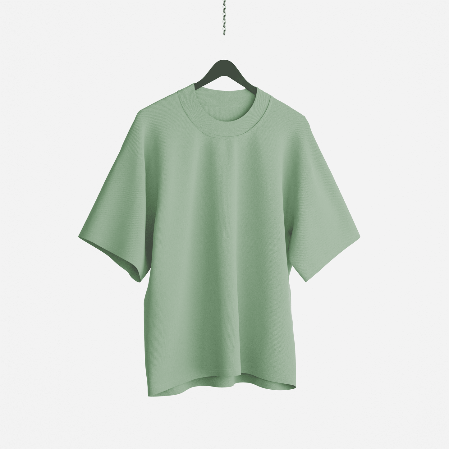 Jade French Terry Cotton Oversized Tee