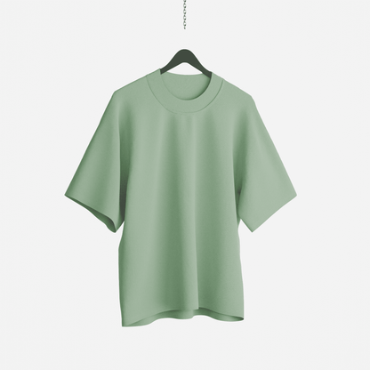 Jade French Terry Cotton Oversized Tee