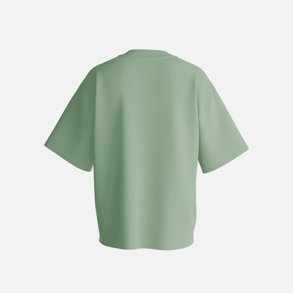 Jade French Terry Cotton Oversized Tee