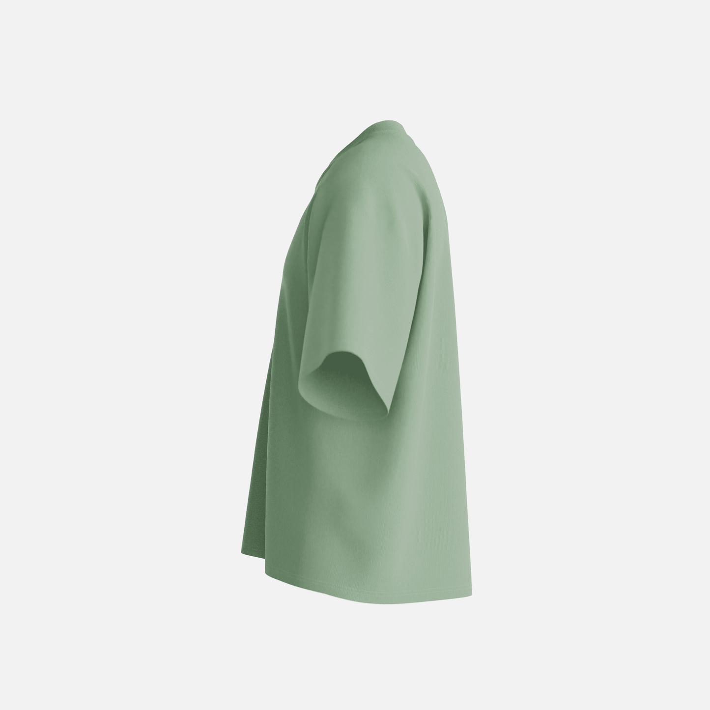 Jade French Terry Cotton Oversized Tee