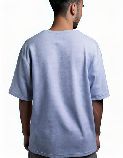 Lavender French Terry Cotton Oversized Tee