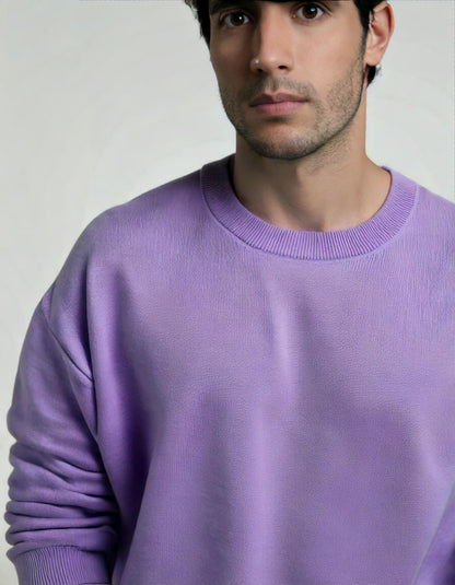 Heavyweight Oversized Sweatshirt – Soft Lavender