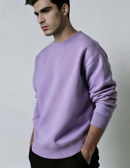 Heavyweight Oversized Sweatshirt – Soft Lavender