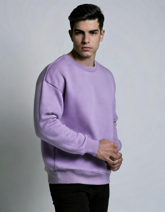 Heavyweight Oversized Sweatshirt – Soft Lavender