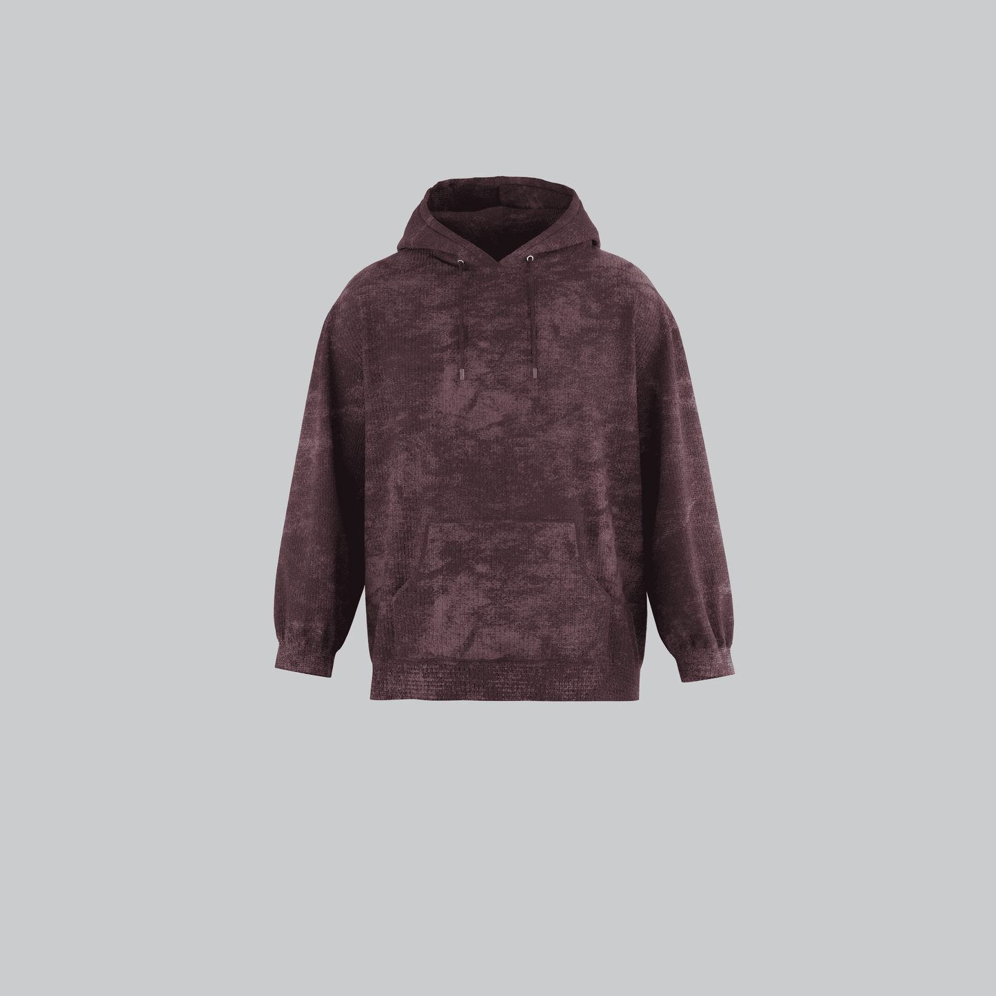 Maroon Acid Wash Hooded Sweatshirt