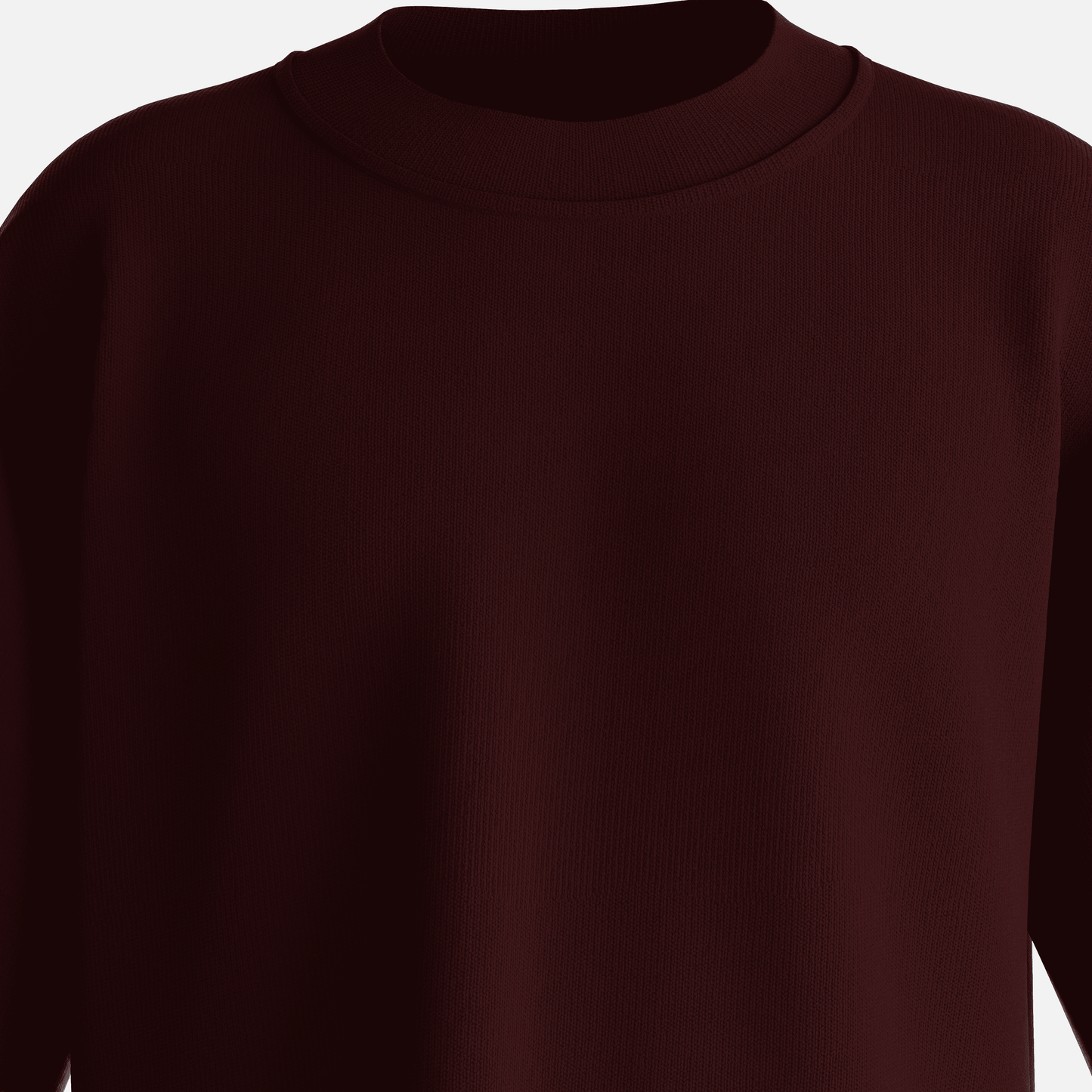 Maroon French Terry Cotton Oversized Tee