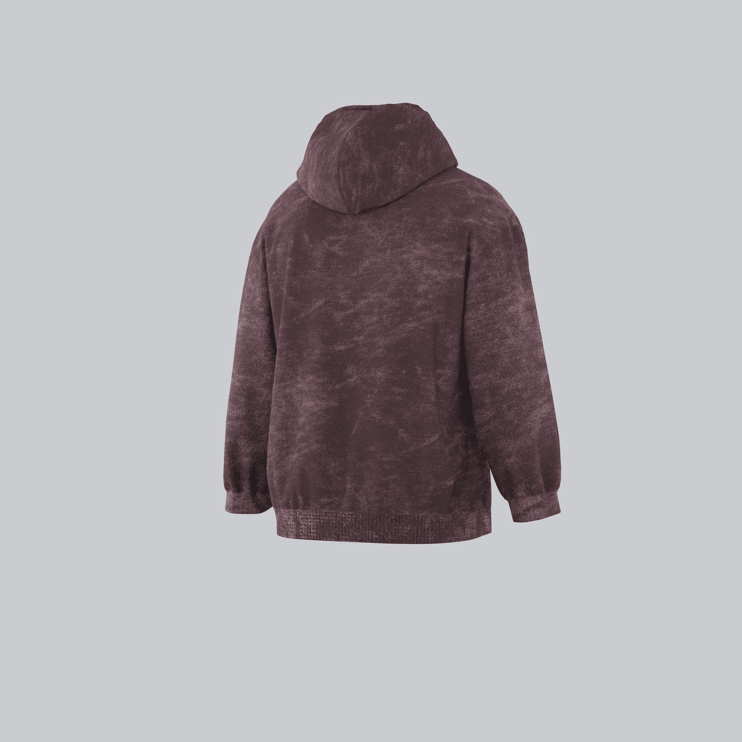 Maroon Acid Wash Hooded Sweatshirt