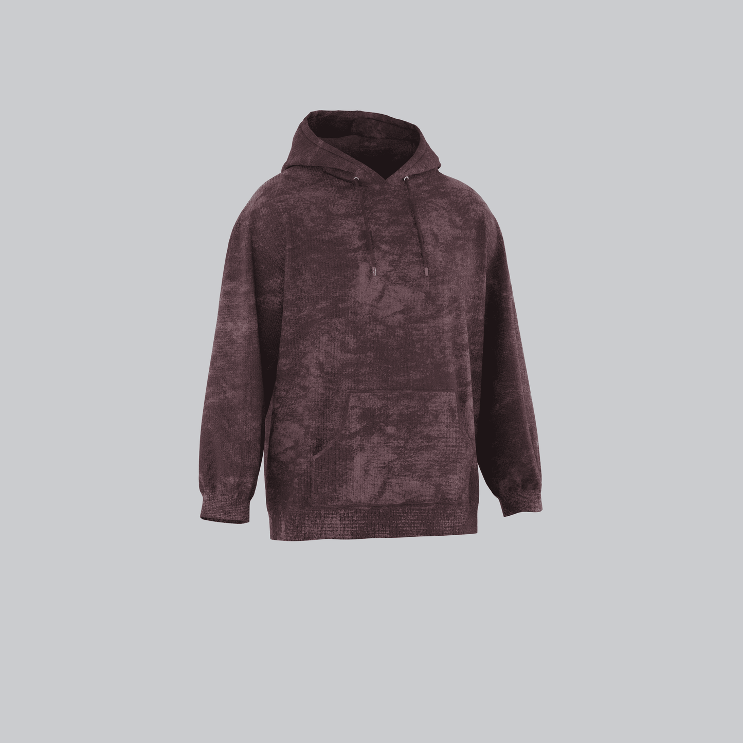 Maroon Acid Wash Hooded Sweatshirt