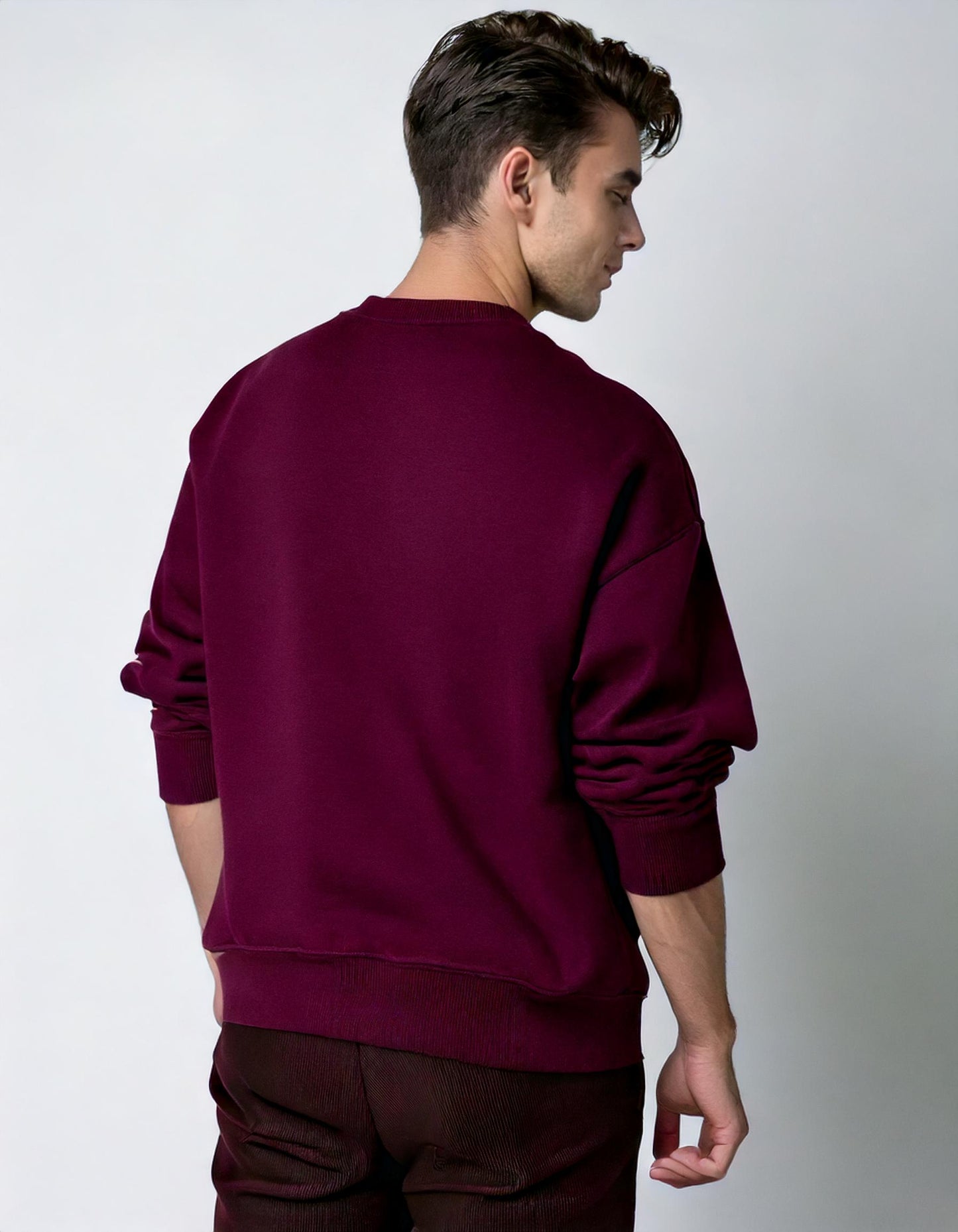 Heavyweight Oversized Sweatshirt – Rich Maroon