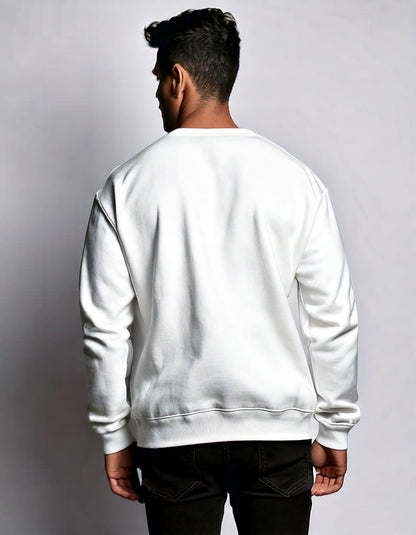 Heavyweight Oversized Sweatshirt – White Elegance