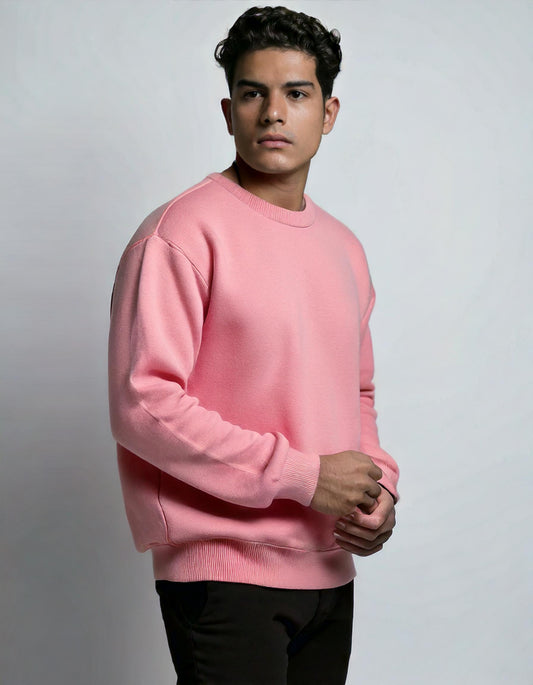 Heavyweight Oversized Sweatshirt – Light Pink Bliss