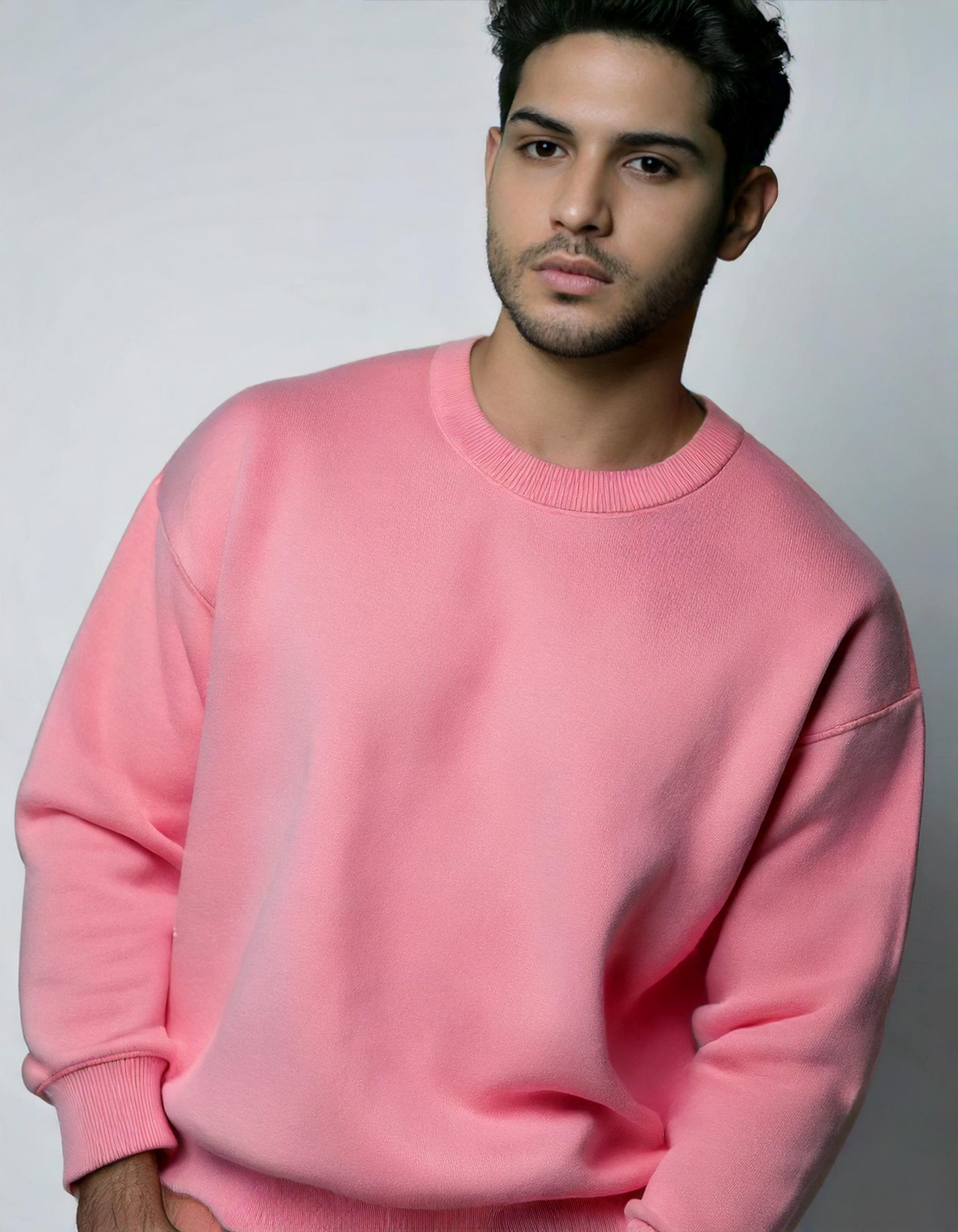 Heavyweight Oversized Sweatshirt – Light Pink Bliss